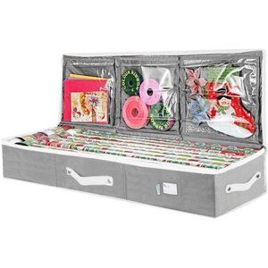 Wrapping Paper Storage Container | Gift Wrap Organizer Under Bed 41”x14”x6” Box